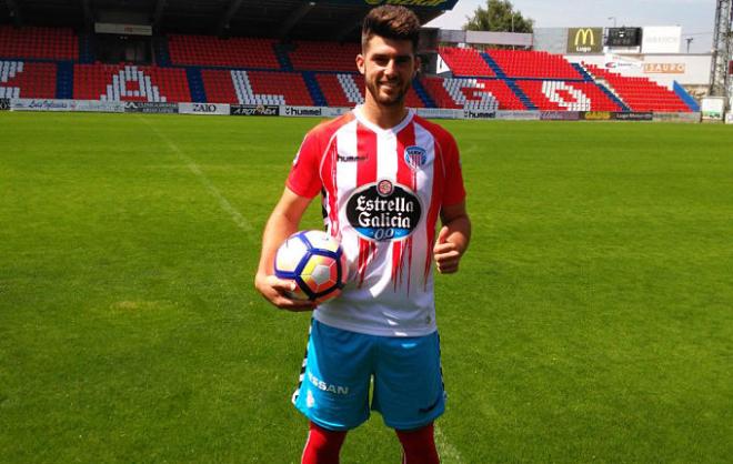 Jordi Calavera en su presentación con el Lugo la temporada pasada.