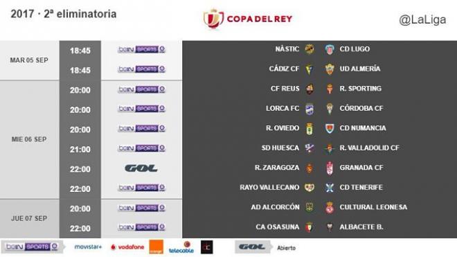 Horarios de la segunda eliminatoria de Copa del Rey (Foto: LaLiga).