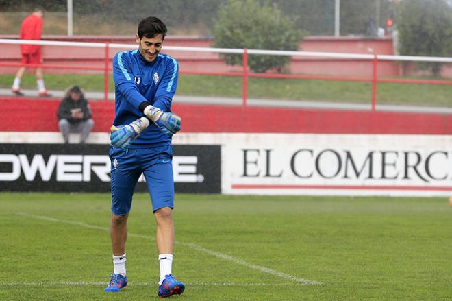 Mariño durante un entrenamiento (Foto: Luis Manso).