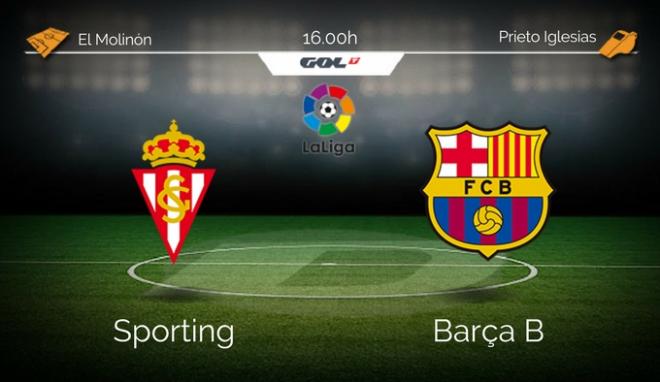 El Sporting recibe al Barcelona B en la jornada 39 de LaLiga 1,2,3.
