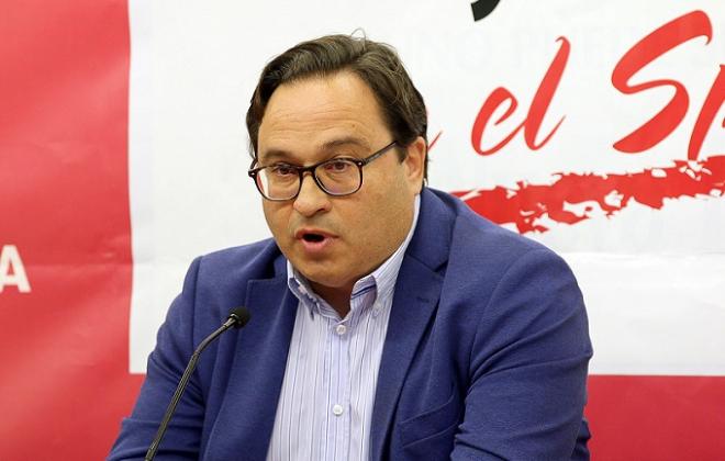 Javier Fernández, presidente del Sporting, en el acto de Nissan (Foto: Luis Manso).