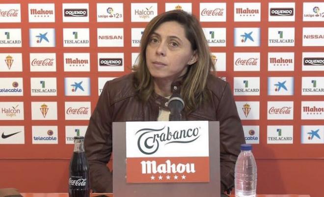 Beatriz Manchón en rueda de prensa.