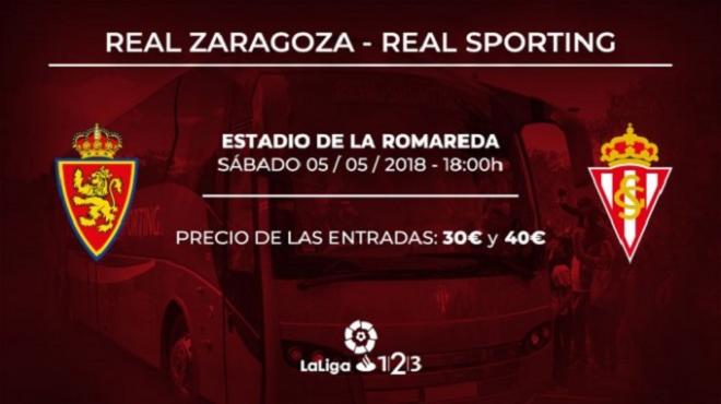 Entradas para el partido ante el Real Zaragoza.