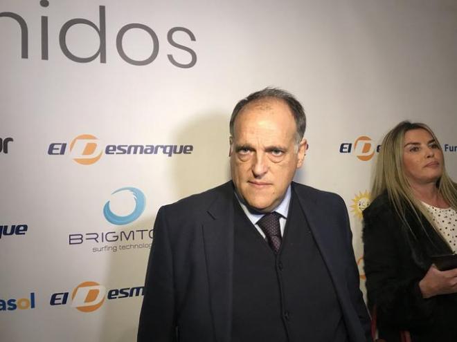 Javier Tebas en la gala de ElDesmarque.