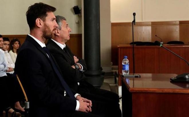 Messi, en la audiencia de Barcelona.