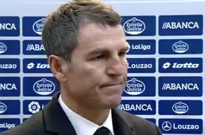 Robert, en la entrevista tras el partido.