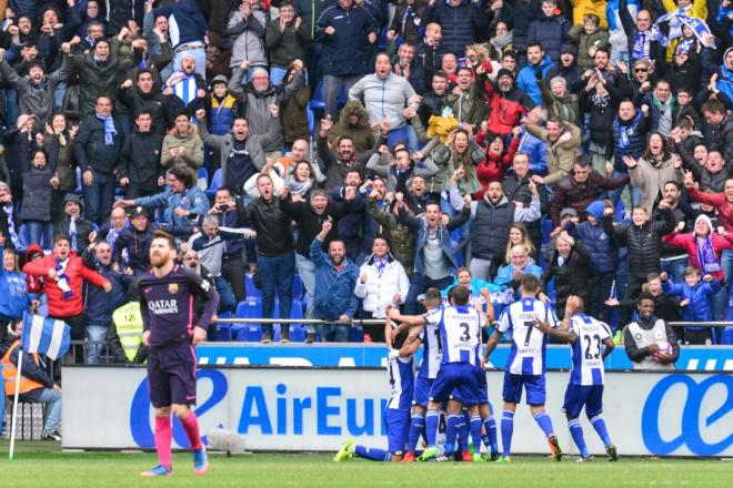 Messi se lamenta tras encajar un gol.