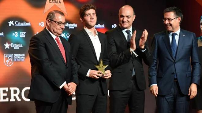 Bartomeu, junto a Sergi Roberto en la gala del deporte catalán (Foto: FCB).