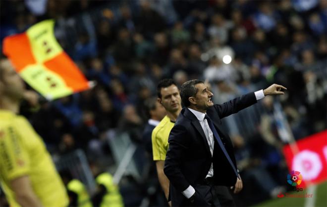 Valverde, durante el partido (Foto: LaLiga).