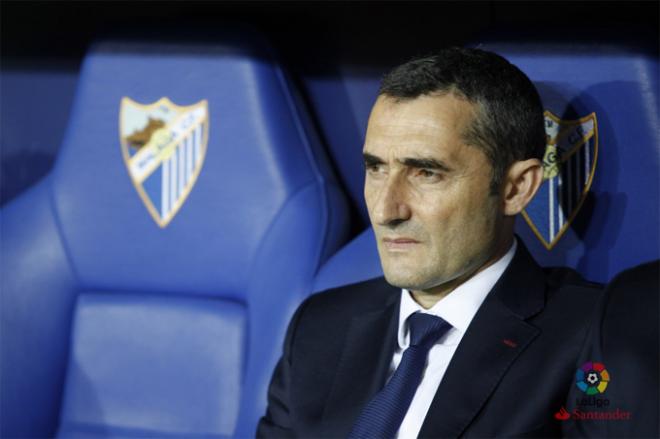 Valverde, en el banquillo (Foto: LaLiga).
