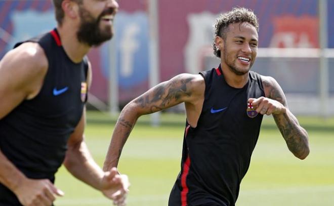Neymar, durante la pretemporada.