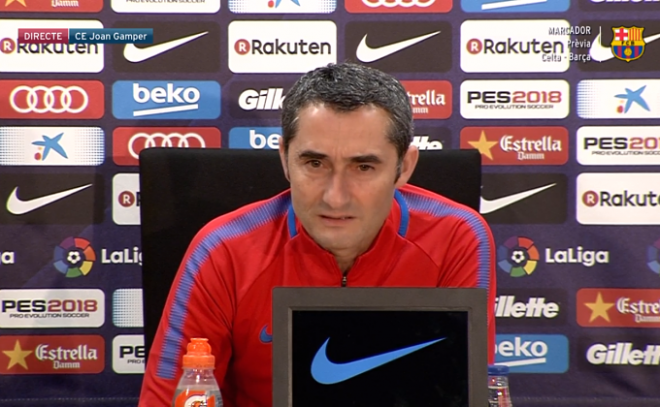 Valverde, en sala de prensa.