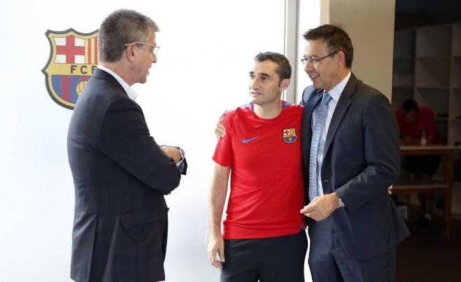 Bartomeu y Valverde, durante una reunión.