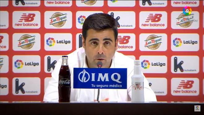 David Gallego, en rueda de prensa.