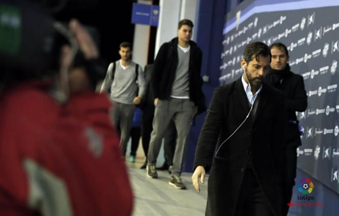 Quique, en su llegada a La Rosaleda (Foto: LaLiga).