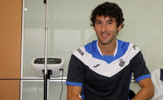 Granero, durante las pruebas médicas.