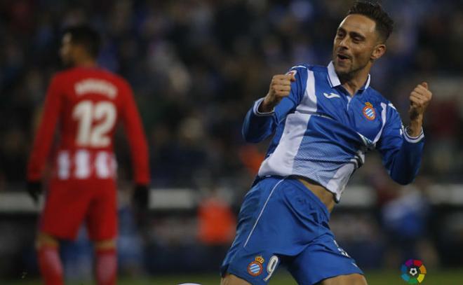 Sergio García celebra su gol ante el Atlético (Foto:LaLiga)