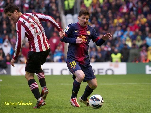 Messi, en su última visita a San Mamés (Foto: EDB).