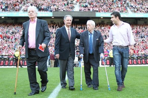 Maguregi, en su última imagen pública en la despedida del viejo San Mamés el 5 de junio de 2013 (Foto: Athletic).