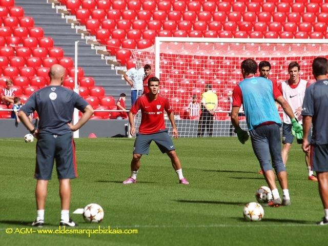 Aketxe, en un entrenamiento del Athletic (Foto: EDB).