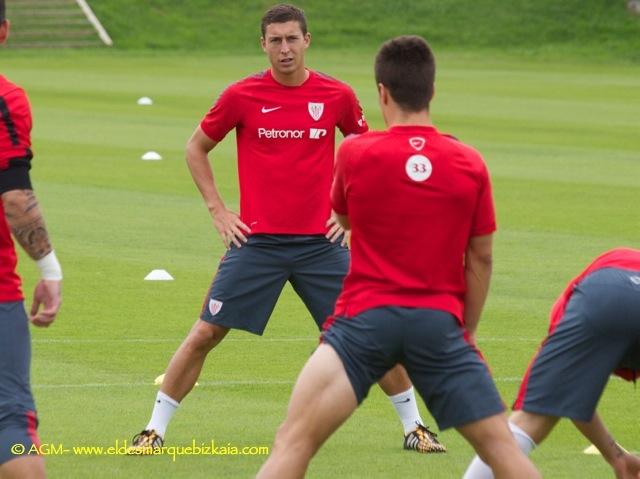 De Marcos, en un entrenamiento en Lezama (Foto: EDB).