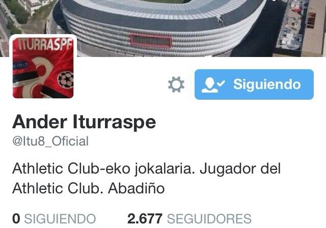 Cuenta de Twitter de Iturraspe.