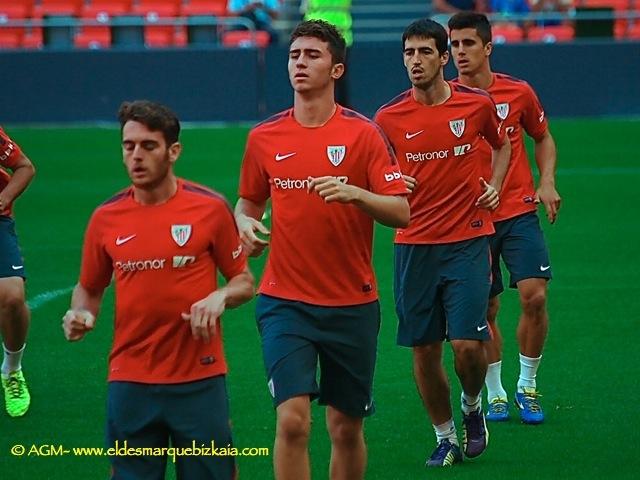 Laporte durante el entrenamiento.