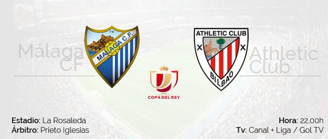 Athletic y Málaga se ven las caras este miércoles.