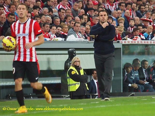 Sergio González durante el partido de San Mamés.