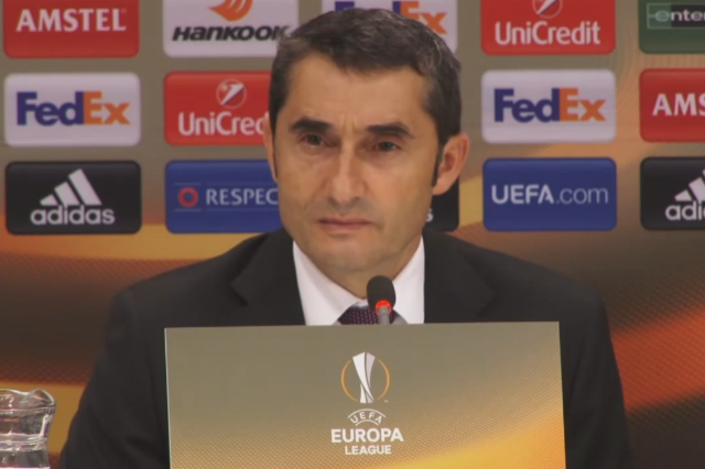 Valverde, en rueda de prensa.