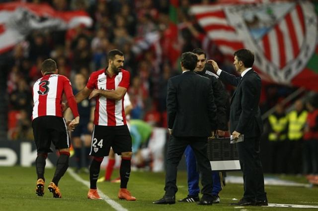 Balenziaga se retiró lesionado ante el Sevilla (FOTO: Athletic Club).