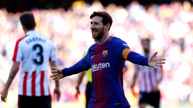 Leo Messi volvió a torturar al Athletic (Foto LFP).