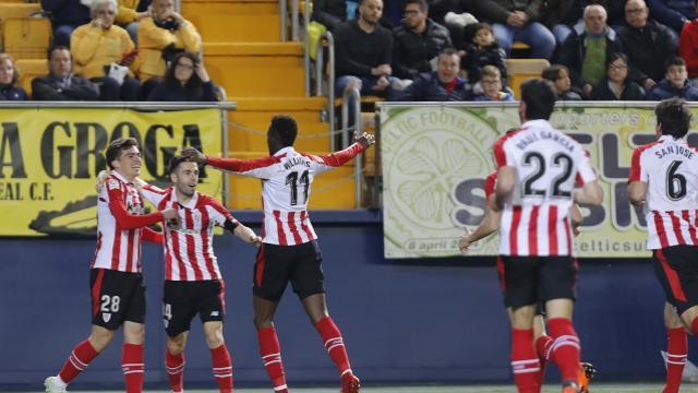 Iñaki Williams celebra su gol en la victoria de La Cerámica  (Foto: LaLiga).
