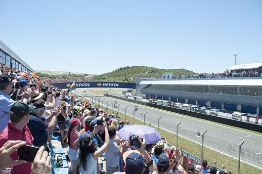 Imagen de las gradas del Circuito de Jerez.