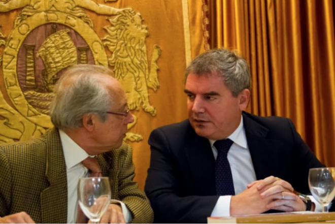 El presidente del Cádiz en el Ateneo Gaditano.