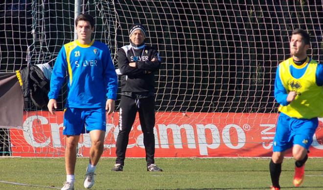 Claudio, durante un entrenamiento con el equipo.