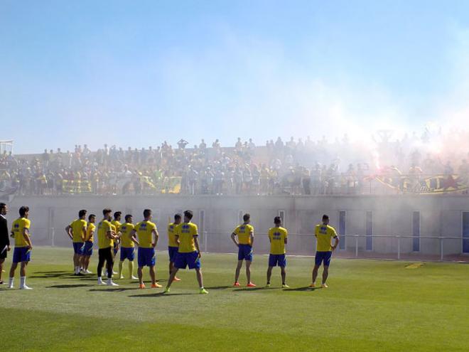 Imagen del entrenamiento previo a viajar a Oviedo.