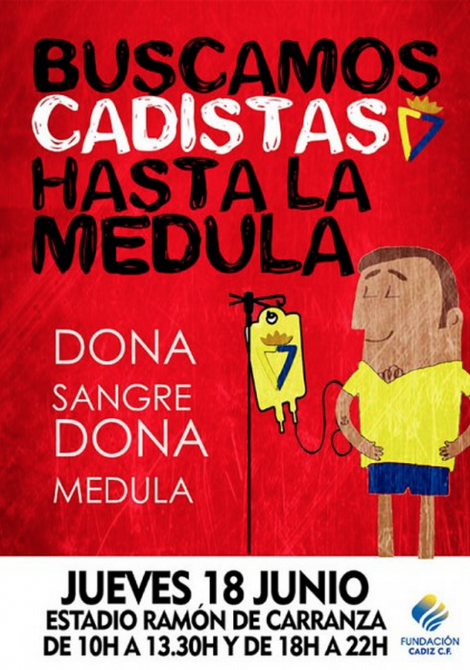 Imagen del cartel para el proyecto de donación. (Foto: Cadizcf.com).