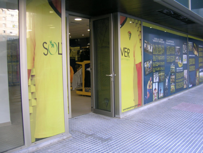 Imagen de la nueva tienda de los cadistas. (Foto: Cadizcf.com).