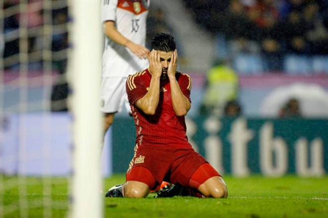 Nolito lamenta una ocasión marrada por España.