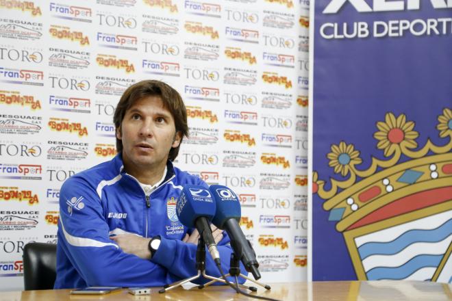 Mendoza, en la sala de prensa de La Juventud.