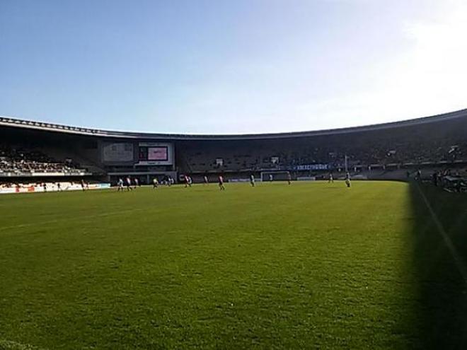 Imagen del estadio de Chapín durante el partido.