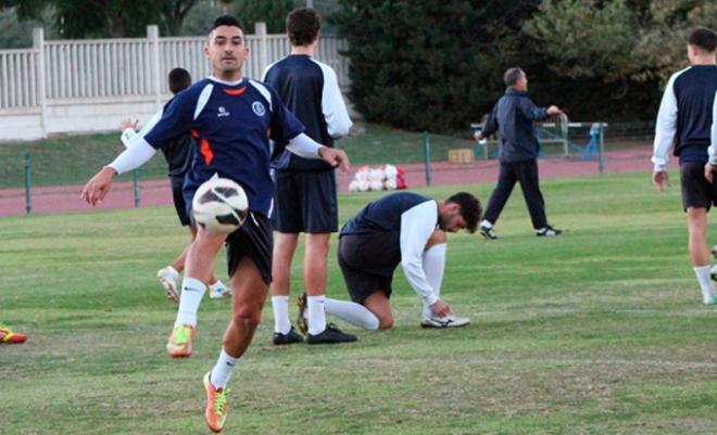 David Orihuela, en un entrenamiento. (FOTO: xerezdeportivofc.com)