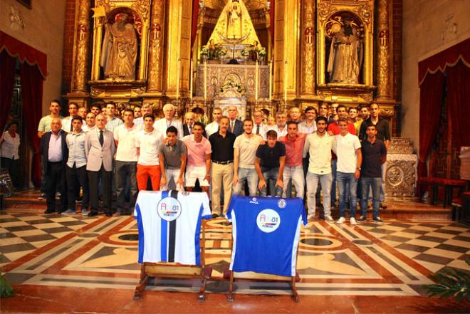 La plantilla, en la Basílica de la Merced.