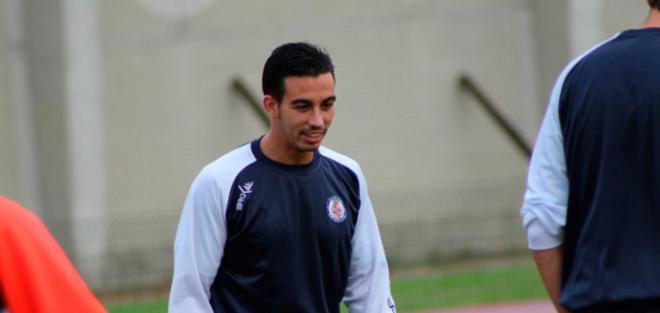 Rosillo, en un entrenamiento del Xerez DFC. (FOTO: xerezdeportivofc.com)