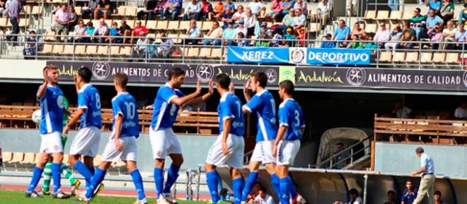 Imagen de un partido jugado por el Xerez Deportivo FC.