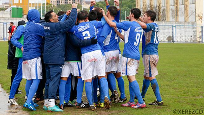 Imagen del bloque xerecista celebrando un gol en la Liga.