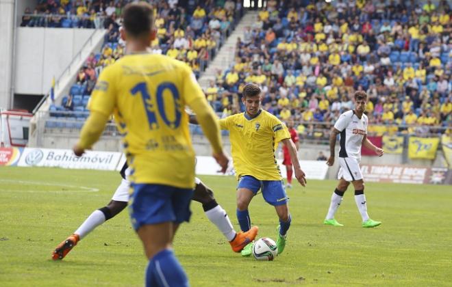 Quintana, durante un partido con el primer equipo.