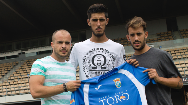 Bonilla, Palomeque y Abraham. (Foto: Xerez CD)