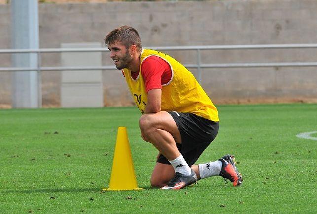 Fran Carbia, en la sesión de este jueves (Foto: Reus Deportiu).